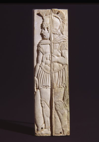 Paneel, uit een serie die figuren in reliëf toont, Palestrina (been) door Roman